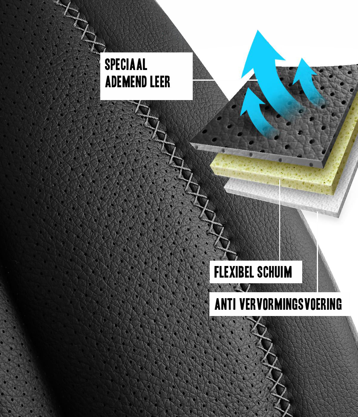 Stoelhoezen BYD ETP3 2024–heden – Miami zwart/grijs – perfecte pasvorm (Stoel/Stoel)