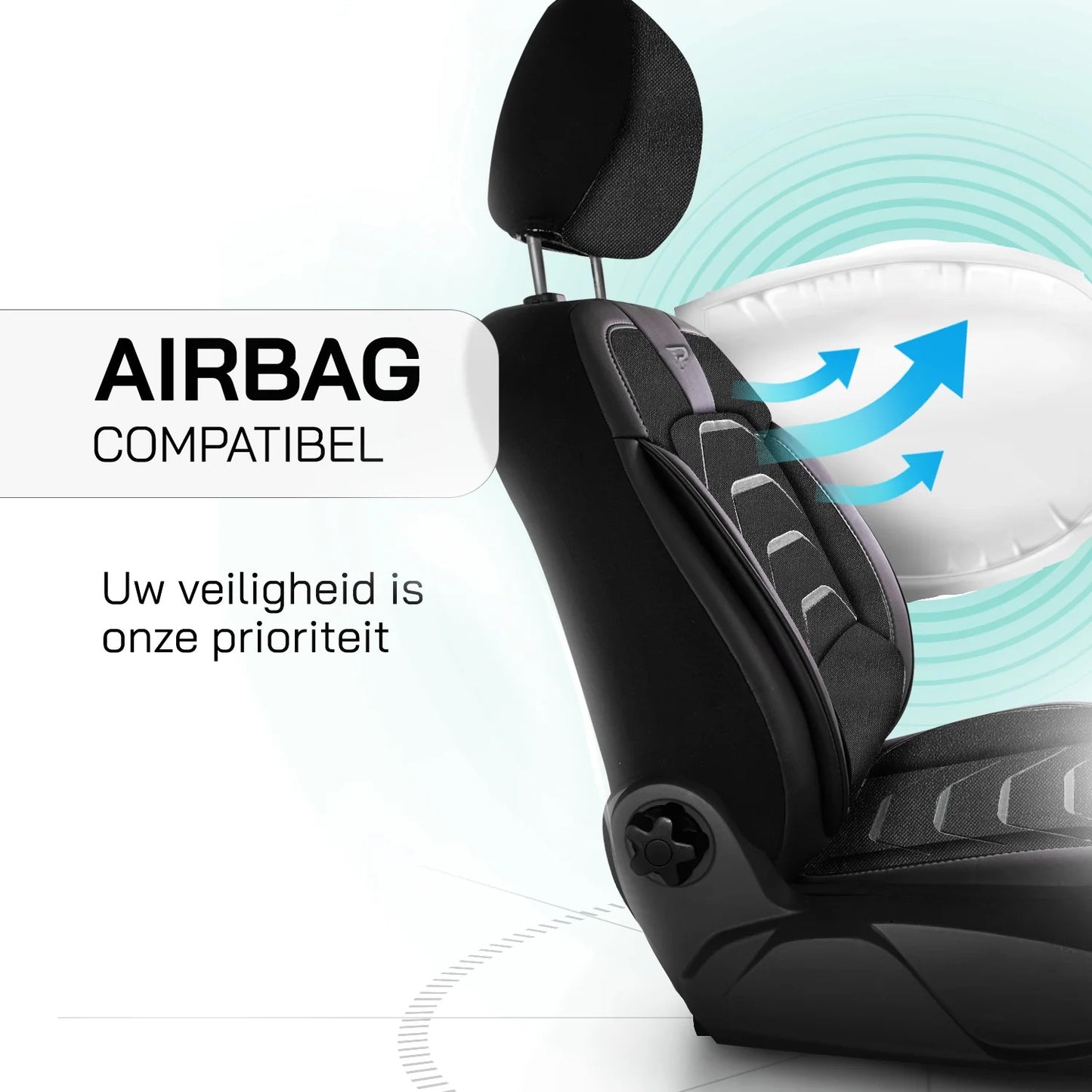 Stoelhoezen Citroën  Spacetourer 2016 – heden – Bodrum zwart/grijs – perfecte pasvorm (Stoel/Bank - zonder splitsing in zitting en rugleuning van duobank)