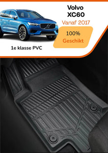 Volvo XC60 2017+ – Premium Carbonlook Automatten – Hoogwaardig TPE – All-Weather Bescherming – Opstaande Randen – Antislip