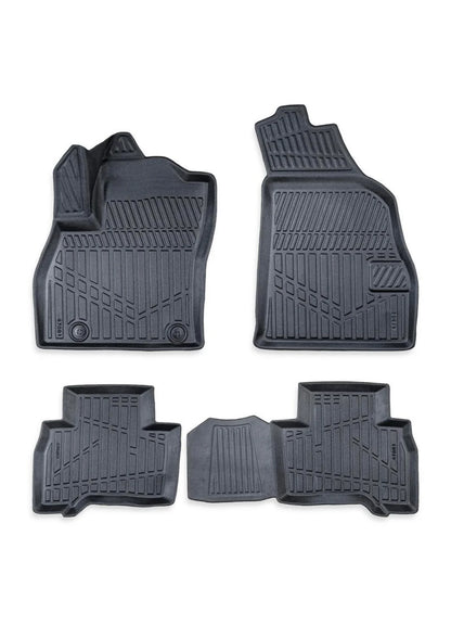 Opel Combo 2018-heden – Premium Carbonlook Automatten – Hoogwaardig TPE – All-Weather Bescherming – Opstaande Randen – Antislip